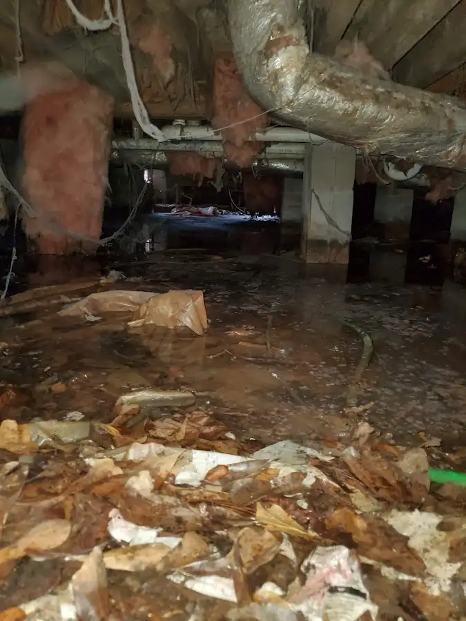 Crawl space flood assessment for Commercial Water Damage Restoration in Whitman