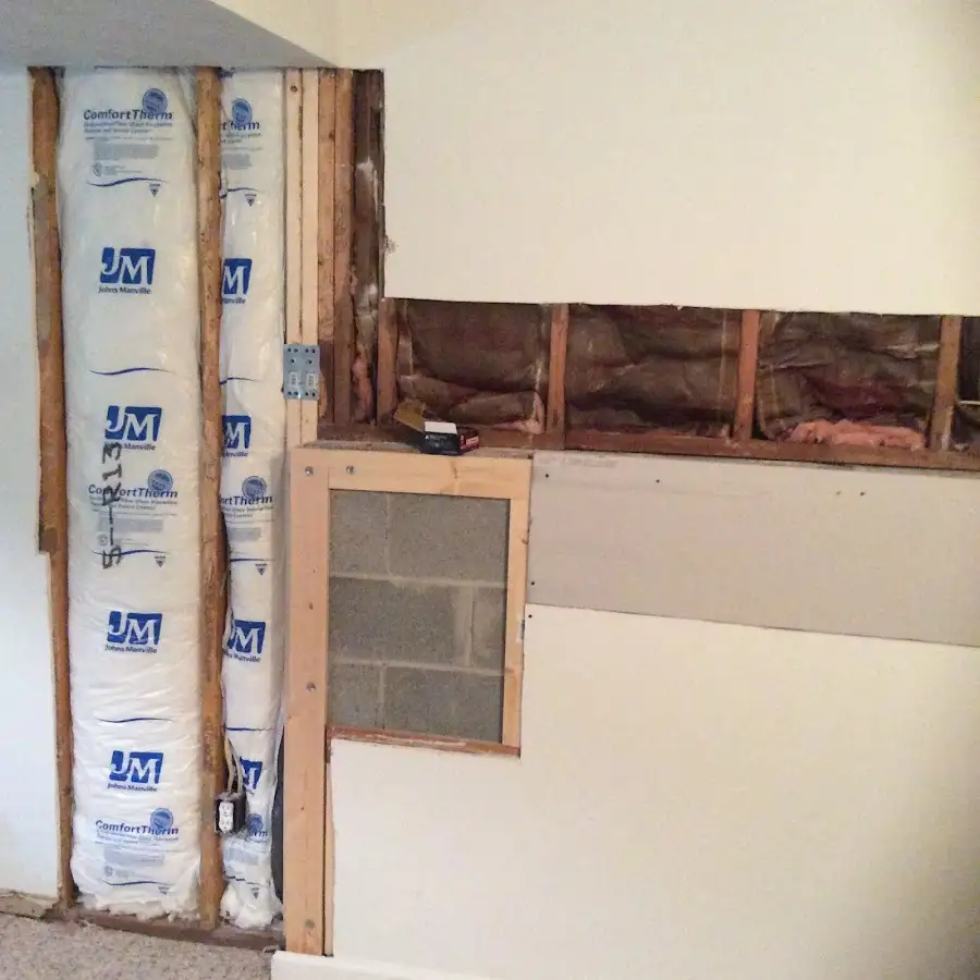 Wall insulation replacement during Contents Cleaning & Restoration in Whitman